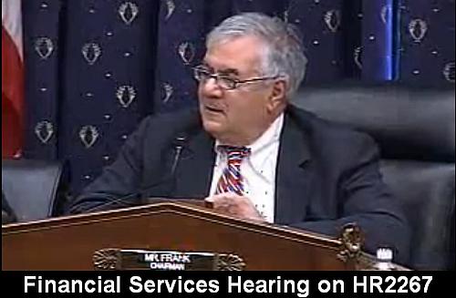 HR2267 Financial Services Hearing - Rep. Frank (12/03/09) 