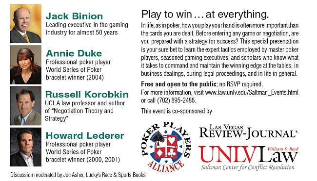 PPA Event - How to Play Your Hand, Lessons from Poker for Negotiators